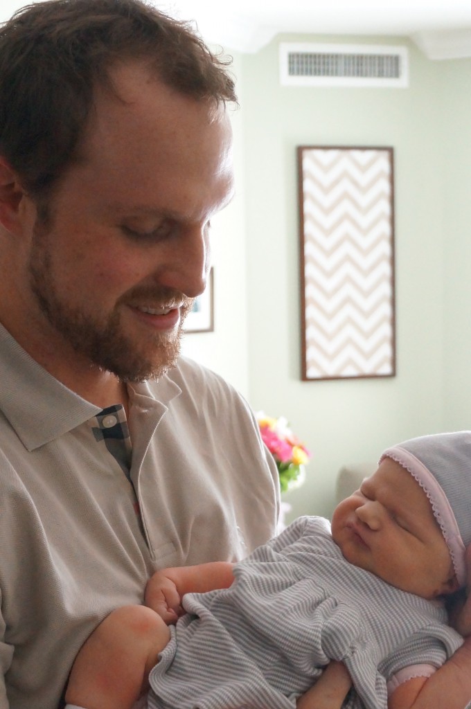 newborn with dad