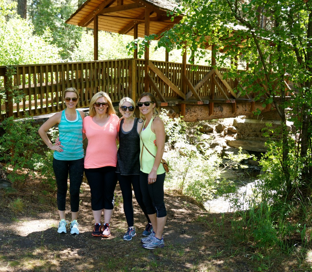 girls hiking