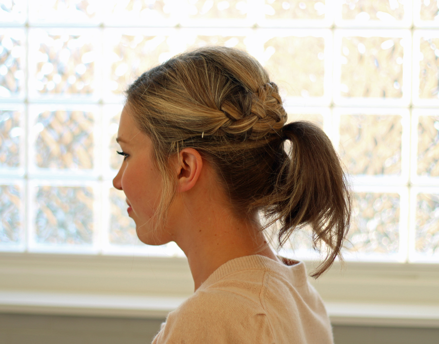 short hair braid updo