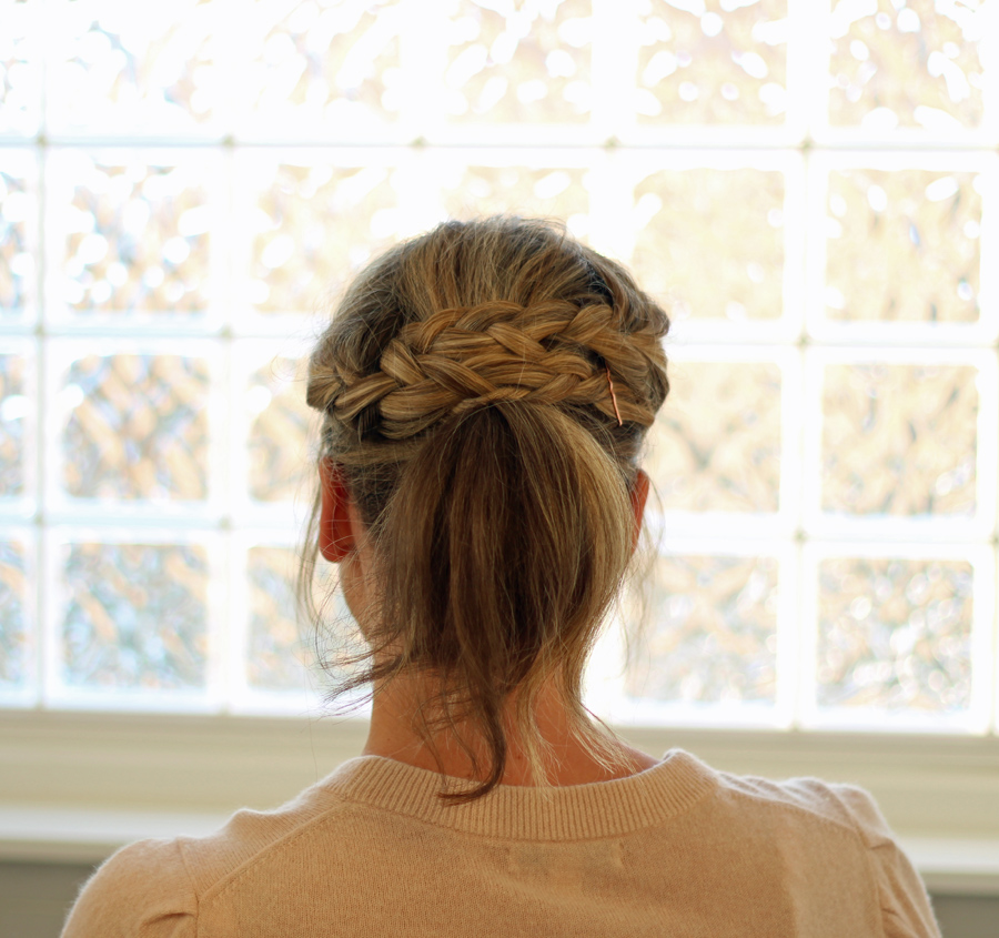 short hair braid updo