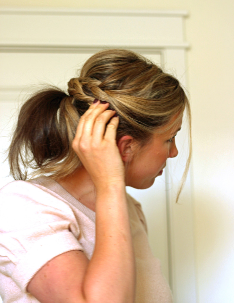 short hair braid updo