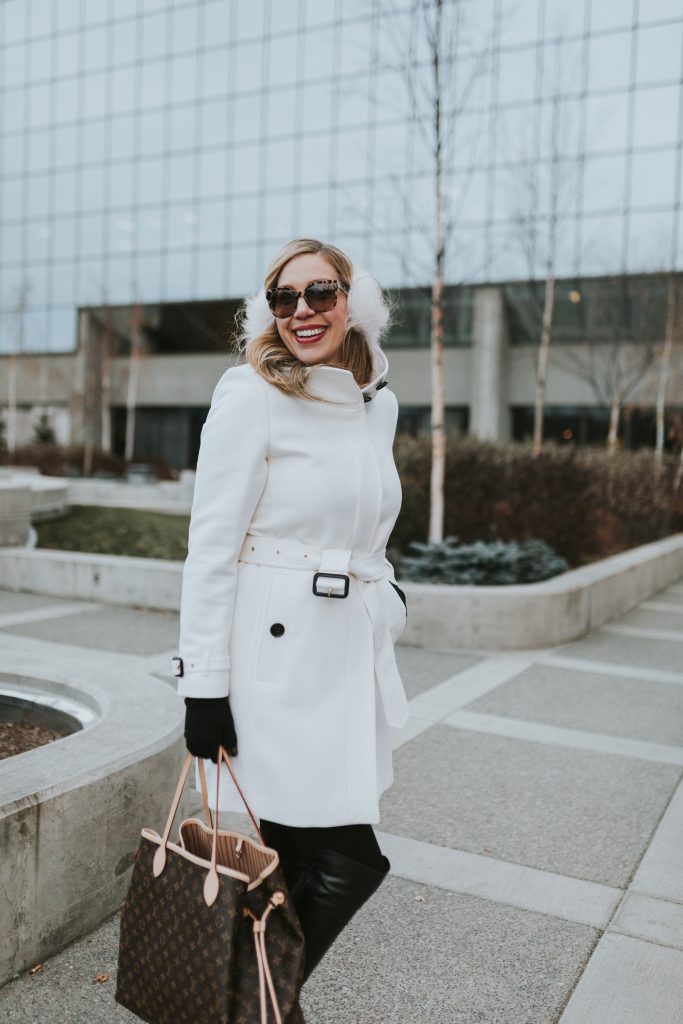 white wool coat