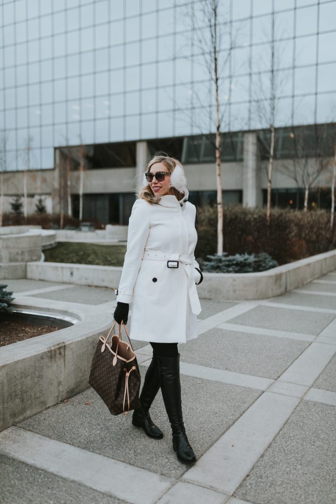 white wool coat