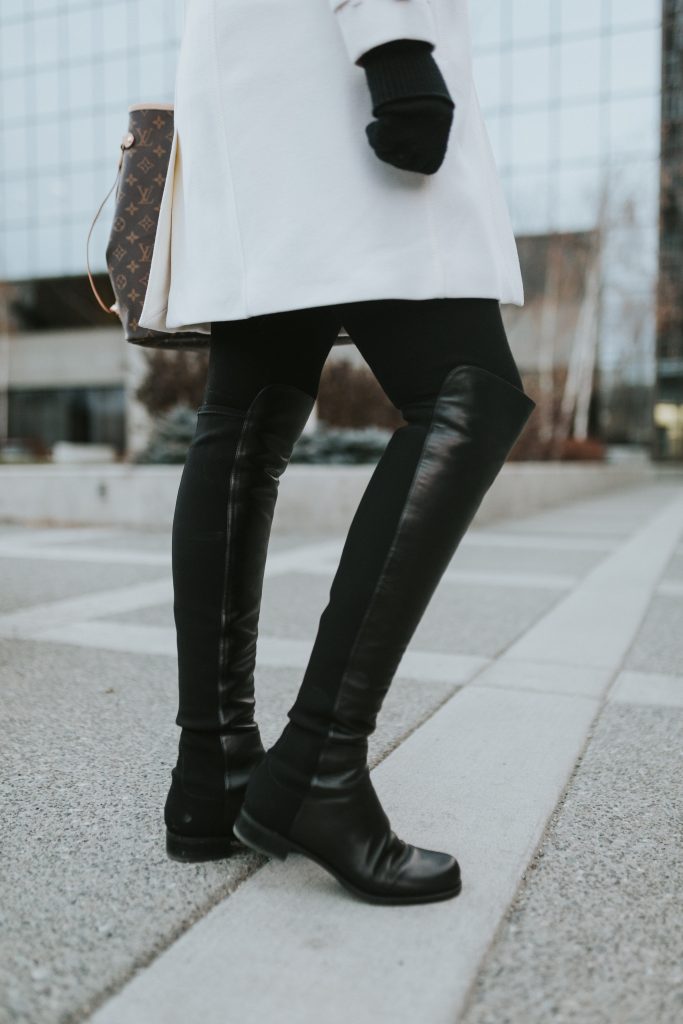 white wool coat