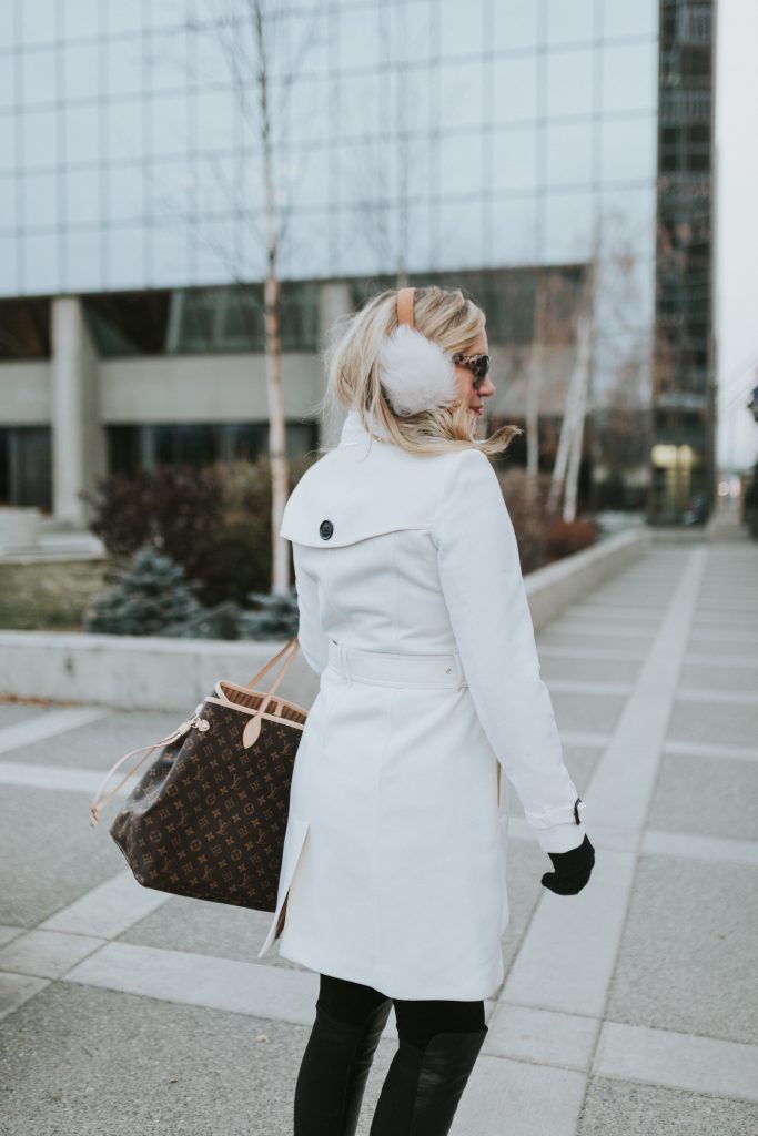 white wool coat