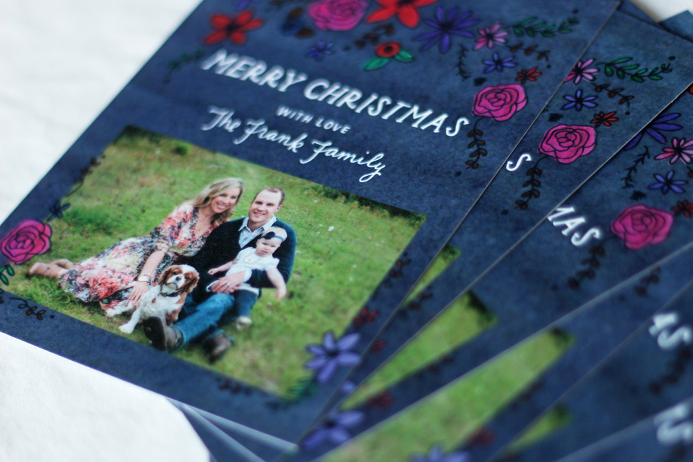 moody floral christmas cards