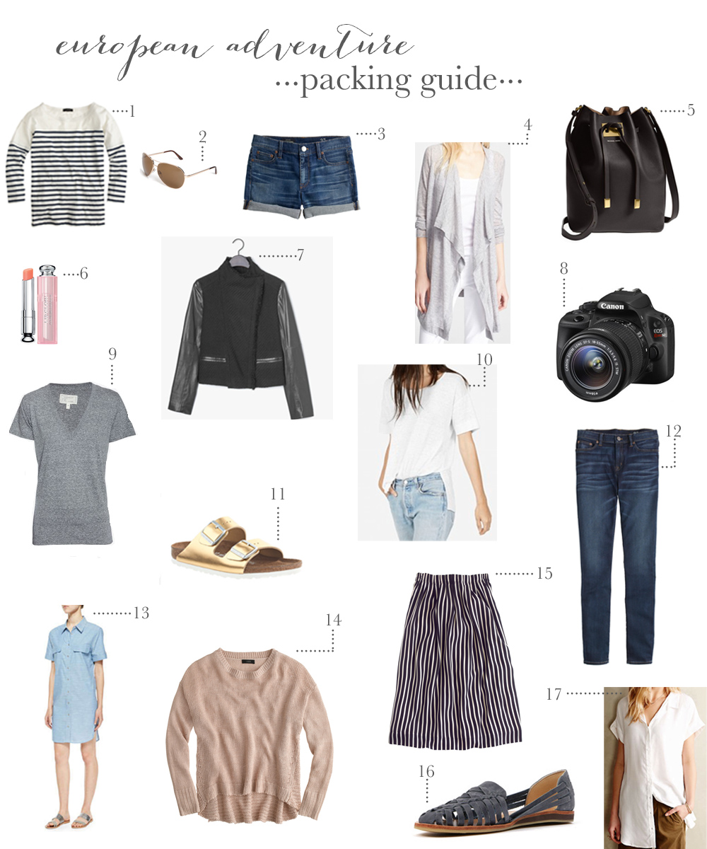 europe packing list