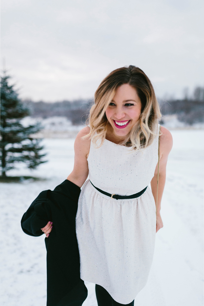 pink holiday party dress